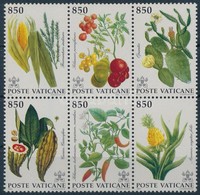 ** 1992 Növények Amerikából Hatostömb,
Plants From America Block Of 6
Mi 1064-1069 - Autres & Non Classés