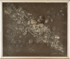 Juhász Erika (1926-2018): Hamu és Gyémánt. Síkplasztika, Jelzett, üvegezett Keretben, 36×43 Cm - Sonstige & Ohne Zuordnung