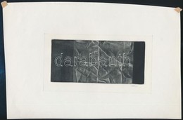 Kéri Imre (1945-): Gyűrődések. Mezzotinto, Papír, Jelzett, 7×15 Cm - Sonstige & Ohne Zuordnung