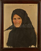 Zilzer Antal (1860-1921): Öregasszony Portré. Olaj, Vászon, Jelzett, Keretben, 45×35 Cm - Autres & Non Classés