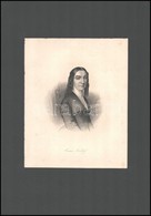 Emma Niendorf (1807-1876) Német írónő Rézmetszetű Mellképe / German Writer Engraving.20x17 Cm - Prenten & Gravure