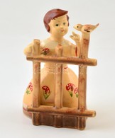 Faianta Sighisoara Figura, Kézzel Festett, Jelzett, Apró Kopásnyomokkal, M:14,5 Cm - Autres & Non Classés