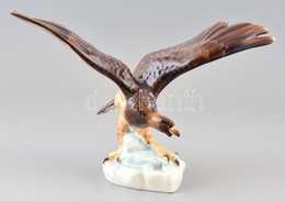 Herendi Porcelán Sas, Kézzel Festett, Jelzett, Hibátlan, M: 20 Cm - Otros & Sin Clasificación