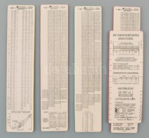 Cca 1950 Betonok 4 Db Mechanikus Mérce és Táblázat - Sonstige & Ohne Zuordnung
