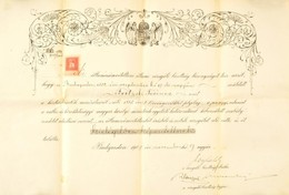 1907 Bp., Államszámviteltani Bizonyítvány 2 Kr Okmánybélyeggel - Unclassified