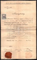 1921. Bp., M. Kir. Posta- és Távirdatisztképző által Kiállított Bizonyítvány, Okmánybélyeggel, Viaszpecséttel - Unclassified