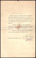 1939 Bp., Munkáltatói Igazolás Hölgyfodrász Számára - Unclassified