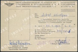 1962 Lakat Károly Labdarúgó Edző Feleségének Aláírása Igazolványon - Other & Unclassified