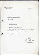 Antall József (1932-1993) Miniszterelnök Aláírása Nyomtatott Levélen - Other & Unclassified