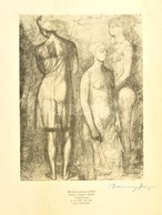 Cca 1960 Ofszet Tanulmánylap, Barcsay Jenő Aláírásával, 38×27 Cm - Autres & Non Classés