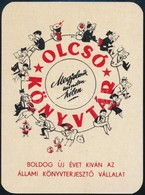 1956 Olcsó Könyvtár Reklámos Kártyanaptár - Advertising