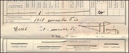 1918 A Kőrös Monitor Menetlevele Két Db SMS Kőrös Hadihajó Bélyegzővel - Autres & Non Classés