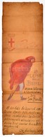 Cca 1917 Kórházi Betegek Megsegítésére Rendezendő Jótékony Célú Előadás Plakátja, Megviselt állapotban, 79×25 Cm - Otros & Sin Clasificación