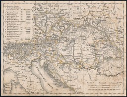 Cca 1820 Osztrák Korona Országainak Térképe és Népessége. Színezett Rézmetszet. 21x16 Cm - Andere & Zonder Classificatie