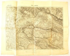 1909 Görz Und Gradisca Katonai Térképe, Kiadja:  K.u.k. Militärgeographisches Institut, Méretarány: 1:75.000, 60,5x48 Cm - Sonstige & Ohne Zuordnung