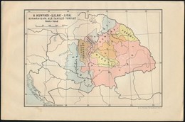 Cca 1930-1940 A Hunyadi - Ujlaki - Liga Kormányzata Alá Tartozó Terület 1444-1446. Magyar Királyi Honvéd Térképészeti In - Sonstige & Ohne Zuordnung