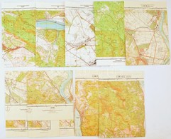 1974-1988 9 Db Topográfiai Térkép A Dunakanyar-menti Településekről (Esztergom, Szob, Piliscsév, Pilisszentkereszt, Pomá - Sonstige & Ohne Zuordnung