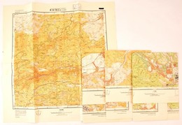 1976-1978 4 Db Topográfiai Térkép Borsodi, Miskolc-Lillafüred Környéki Településekről (Miskolc Ny., Lillafüred, Sajószen - Autres & Non Classés