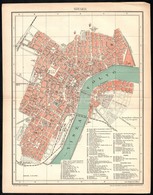 Cca 1910 Szeged Térképe, Rajzolta: Kogutowicz Manó, Kiadja: Pallas Részvénytársaság Nyomdája, 24×42 Cm - Sonstige & Ohne Zuordnung
