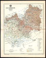 1894 Ung Vármegye Térképe, Tervezte: Gönczy Pál, Kiadja: Posner Károly Lajos és Fia, 24×29 Cm - Sonstige & Ohne Zuordnung