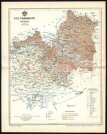 1894 Ung Vármegye Térképe, Tervezte: Gönczy Pál, Kiadja: Posner Károly Lajos és Fia, 24×29 Cm - Autres & Non Classés