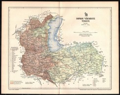 1897 Sopron Vármegye Térképe, Tervezte: Gönczy Pál, Kiadja: Posner Károly Lajos és Fia, 24×29 Cm - Sonstige & Ohne Zuordnung