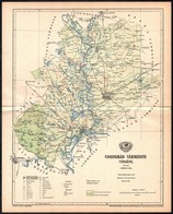 1893 Csongrád Vármegye Térképe, Tervezte: Gönczy Pál, Kiadja: Posner Károly Lajos és Fia, 24×29 Cm - Sonstige & Ohne Zuordnung