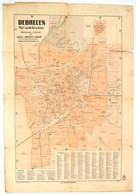 1940 Debrecen Térképe, Kiadja Antalfy József. Bp., M. Kir. Honvéd Térképészeti Intézet, 1:20.000, Hajtásnyomokkal, A Haj - Sonstige & Ohne Zuordnung