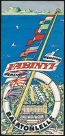 1938 A Balatonlellei Fabinyi Panzió Dekoratív Rajzos Címlapú, Kihajtható, Magyar-német Nyelvű Reklámkiadványa, Jó állapo - Ohne Zuordnung