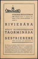 1938-1940 A 8 Órai Újság Utazási Prospektusai, 3 Db , 2 Db Borítékkal - Non Classés