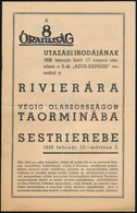 1938-1940 A 8 Órai Újság Utazási Prospektusai, 3 Db , 2 Db Borítékkal - Ohne Zuordnung