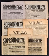 1945-1948 10 Db Vegyes újság (Világ, Sopronmegye, Stb.) - Non Classés