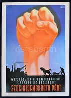 1947 Szilas-Horváth: Megvédjük A Demokráciát, építjük Az Országot Plakát Reprintje, Kiadja A Révai Nyomda, 33,5x24 Cm - Ohne Zuordnung
