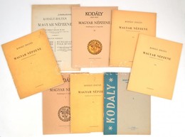 Kodály Zoltán: Magyar Népzene énekhangra, Zongorára. I-II., IV-V.,VII-VIII.,X-XI. Kotta. Bp.-Wien,1925-1955-1987,Zeneműk - Other & Unclassified