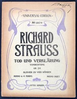 Strauss: Halál és Megdicsőülés Zongoraátirat 4 Kézre Kottafüzet - Andere & Zonder Classificatie