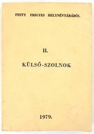 Pesty Frigyes Kéziratos Helynévtárából. II. Külső-Szolnok. Közzéteszi Bognár András. Kecskemét-Szolnok, 1979, Katona Józ - Ohne Zuordnung