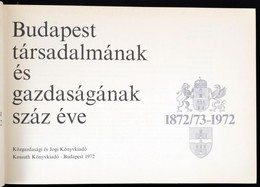 Budapest Társadalmának és Gazdaságának Száz éve. Bp., 1972, Közgazdasági és Jogi-Kossuth. Kiadói Egészvászon-kötés, Folt - Non Classés