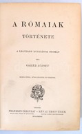 Marczali Henrik (szerk.:) Nagy Képes Világtörténet. 3. Köt: Geréb József: A Rómaiak Története. Bp., é.n., Franklin-Révai - Ohne Zuordnung