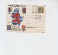 Luxembourg Vers Belgique Sur Carte Postal 1939, Cachet " Journée Du Timbre " - 1926-39 Charlotte Rechterzijde
