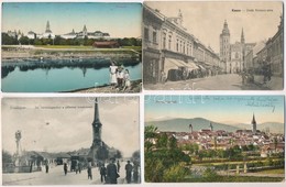 ** * 14 Db RÉGI Történelmi Magyar és Külföldi Városképes Lap, Vegyes Minőség / 14 Pre-1945 Town-view Postcards From The  - Non Classés