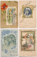 ** * 11 Db RÉGI Motívumlap: Hölgyek, Vegyes Minőség / 11 Pre-1945 Motive Postcards: Ladies, Mixed Quality - Ohne Zuordnung