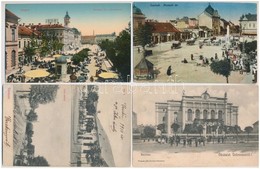 ** * 11 Db RÉGI Magyar Városképes Lap, Vegyes Minőség / 11 Pre-1945 Hungarian Town-view Postcards, Mixed Quality - Ohne Zuordnung