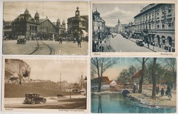 ** * 8 Db RÉGI Magyar Városképes Lap, Vegyes Minőség / 8 Pre-1955 Hungarian Town-view Postcards, Mixed Quality - Non Classés