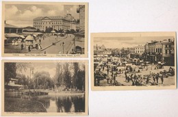 ** 5 Db RÉGI Román Városképes Lap / 5 Pre-1945 Romanian Town-view Postcards: Ploesti, Craiova, Bucharest - Ohne Zuordnung