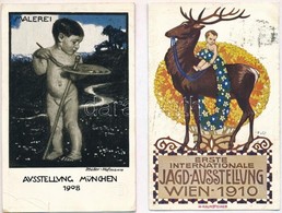 * 4 Db RÉGI Külföldi Reklám Motívum Képeslap / 4 Pre-1945 European Advertising Motive Postcards: 1910 Erste Internationa - Non Classés