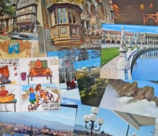 ** * Kb. 350 Db MODERN Külföldi Városképes Lap Pár Leporelloval / Cca. 350 Modern European Town-view Postcards With Some - Non Classés