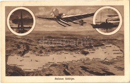 T2/T3 1940 Balaton, Térkép, Gőzhajó, Vitorlás, Hidroplán  (EK) - Non Classés