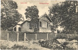 T2/T3 1912 Balatonaliga (Balatonvilágos), Szász Villa (EK) - Non Classés