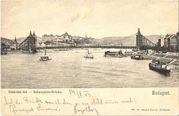 T2 1903 Budapest, Eskü Téri Híd (Erzsébet Királyné Híd) építés Közben, Dunai Fürdő Uszoda - Unclassified