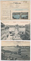 ** Budapest, Lánchíd - 3 Db Régi Képeslap Jó Minőségben / 3 Pre-1945 Postcards In Good Condition - Non Classés